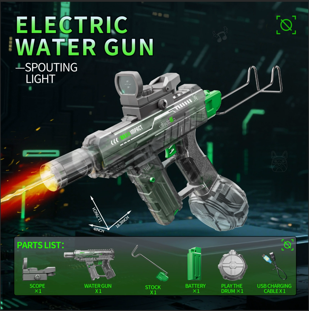 The new second-generation UZI electric water gun high-speed continuous firing strong power large-capacity children‘s water-saving water-saving gun